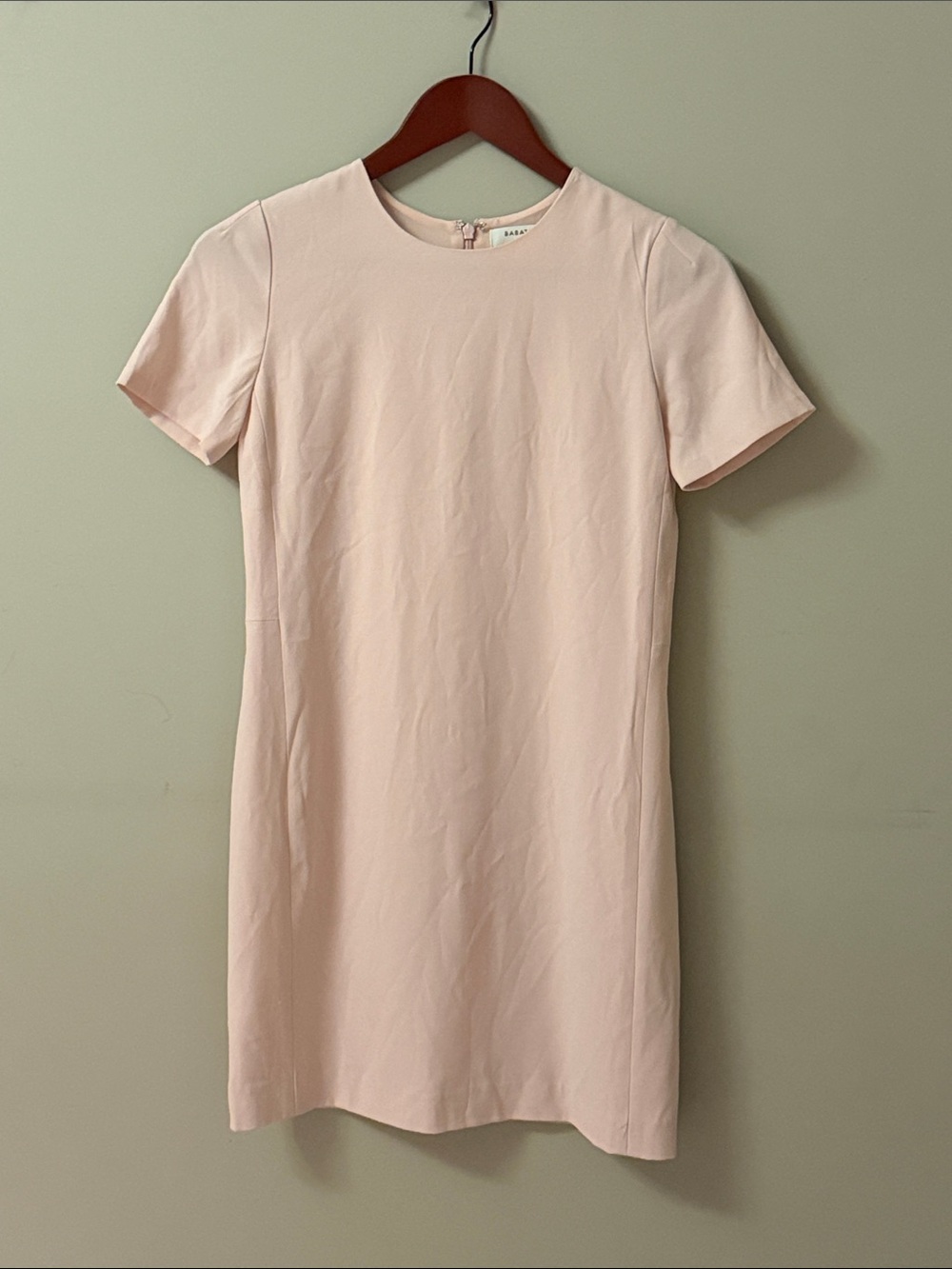 Babaton Soft Blush Short Sleeve Shift Dress